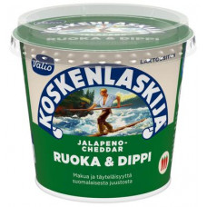 Плавленый сыр Валио Valio Koskenlaskija Ruoka & Dippi Jalapeno-Cheddar 250г Халапеньо-Чеддер без лактозы Плавленый сыр Валио Valio Koskenlaskija Ruoka & Dippi Jalapeno-Cheddar 250г Халапеньо-Чеддер без лактозы