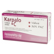 Витамин С и цинк Fennovita Karpalo + C 30г 60таб Витамин С и цинк Fennovita Karpalo + C 30г 60таб