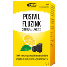 Леденцы от гриппа и простуды Posivil Fluzink 40шт лимон и лакрица Леденцы от гриппа и простуды Posivil Fluzink 40шт лимон и лакрица