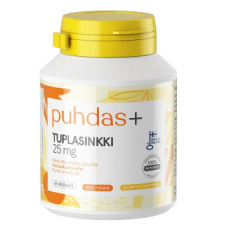 Цинк в таблетках Puhdas+ Tuplasinkki 25mg 22г/60 шт Цинк в таблетках Puhdas+ Tuplasinkki 25mg 22г/60 шт