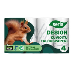 Бумага для кухни Serla Design Talouspaperi Kuvioitu 4шт текстурированная Бумага для кухни Serla Design Talouspaperi Kuvioitu 4шт текстурированная
