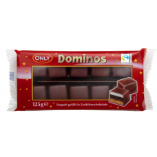 Шоколадные кубики с марципаном Only Domino 125г Шоколадные кубики с марципаном Only Domino 125г