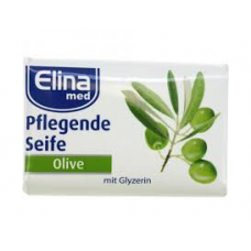 Мыло кусковое Elina оливковое 100г Мыло кусковое Elina оливковое 100г