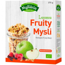 Цельнозерновые мюсли Myllarin Fruity Muesli Organic 375г ягоды фрукты Цельнозерновые мюсли Myllarin Fruity Muesli Organic 375г ягоды фрукты
