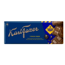 Плитка молочного шоколада Karl Fazer Tyrkisk Peber Milk 200 г Плитка молочного шоколада Karl Fazer Tyrkisk Peber Milk 200 г