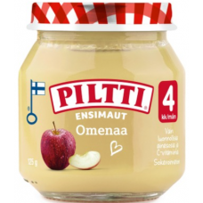 Детское фруктовое пюре Piltti Ensimaut Omenaa 125г с 4 месяцев Детское фруктовое пюре Piltti Ensimaut Omenaa 125г с 4 месяцев
