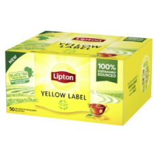Черный чай в пакетиках Lipton Yellow Label 50шт/100г Черный чай в пакетиках Lipton Yellow Label 50шт/100г