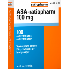 Гастрорэзистентные таблетки ASA-ratiopharm 100мг 100таб Гастрорэзистентные таблетки ASA-ratiopharm 100мг 100таб