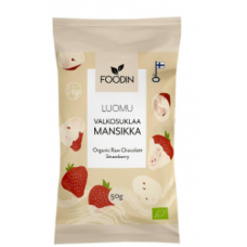 Органический белый шоколад с клубникой Foodin Valkosuklaamansikka luomu 50г Органический белый шоколад с клубникой Foodin Valkosuklaamansikka luomu 50г