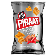 Пшеничные чипсы BALSNACK Piraat Max с копченым беконом и вкусом чили 150 г Пшеничные чипсы BALSNACK Piraat Max с копченым беконом и вкусом чили 150 г