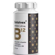 Универсальный препарат витамина B12 Betolvex Strong 1,25 мг 90капсул Универсальный препарат витамина B12 Betolvex Strong 1,25 мг 90капсул