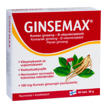 Витамины Женьшень + витамин B Ginsemax 60шт Витамины Женьшень + витамин B Ginsemax 60шт