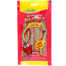 Жевательные палочки в сахаре Woogie Strawberry 85г клубника Жевательные палочки в сахаре Woogie Strawberry 85г клубника
