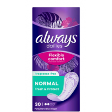 Прокладки ежедневные Always Normal Fresh&Protect 30 шт Прокладки ежедневные Always Normal Fresh&Protect 30 шт