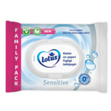 Влажные туалетные салфетки LOTUS Kostea wc-paperi Sensitive 80шт Влажные туалетные салфетки LOTUS Kostea wc-paperi Sensitive 80шт