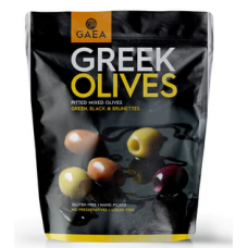 Ассорти из оливок Gaea Greek Olives 150г без косточек с базиликом и лимоном в мягкой упаковке Ассорти из оливок Gaea Greek Olives 150г без косточек с базиликом и лимоном в мягкой упаковке