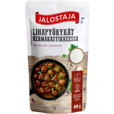 Фрикадельки в сливочном соусе Jalostaja Lihapyorykat Kermakastikkeessa 450г Фрикадельки в сливочном соусе Jalostaja Lihapyorykat Kermakastikkeessa 450г