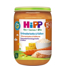 Ризотто из органических овощей и индейки HiPP Gronsaksrisotto 220 г с 12 месяцев Ризотто из органических овощей и индейки HiPP Gronsaksrisotto 220 г с 12 месяцев