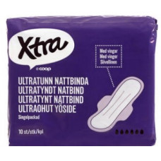 Ночные ультратонкие прокладки Xtra Ultraohut siivellinen yoside 10шт с крылышками Ночные ультратонкие прокладки Xtra Ultraohut siivellinen yoside 10шт с крылышками